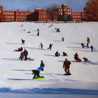 View artwork titled Sledding at QCC