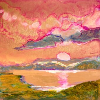 View artwork titled Shimmering Sunset