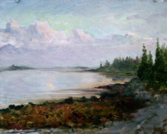 View artwork titled Low Tide (state beach at Vinalhaven)