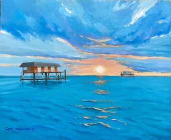 View artwork titled Stiltsville Sunset