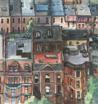 View artwork titled Back Bay Aerial