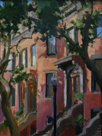 View artwork titled September Brownstones