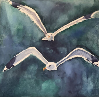 View artwork titled Hungry Gulls