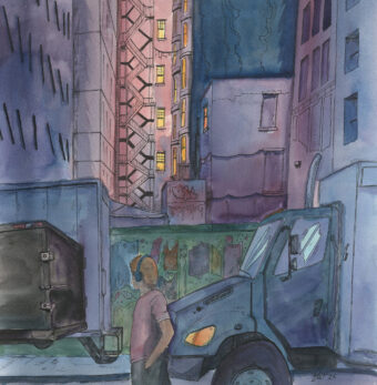 View artwork titled A Gap in the City