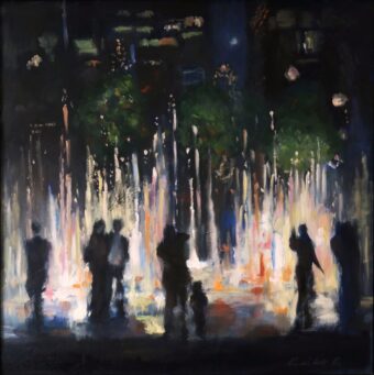 View artwork titled Night Fountain