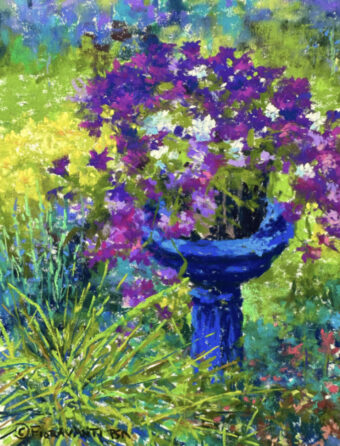 View artwork titled Blue Planter (Lisa’s Flower Garden)