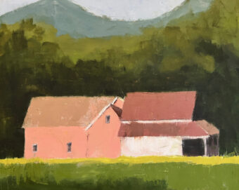 View artwork titled Pink Barn