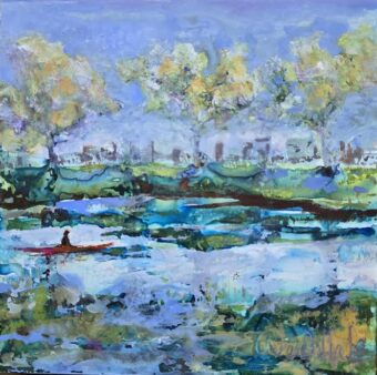 View artwork titled Paddling the Charles