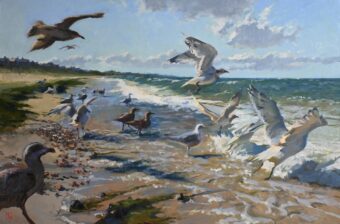 View artwork titled Scallopers Flight