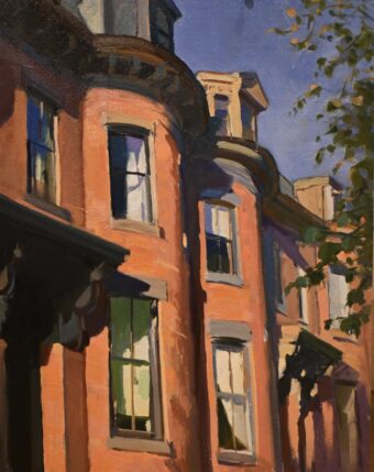 View artwork titled October Brownstones