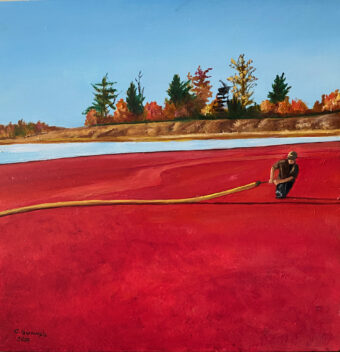 View artwork titled Harvesting the Cranberry Bog #5