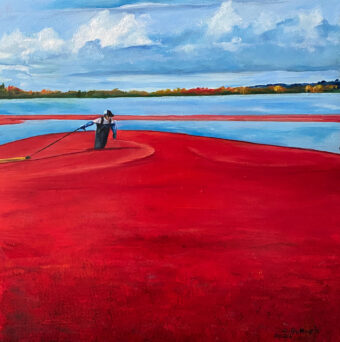 View artwork titled Harvesting the Cranberry Bog #6