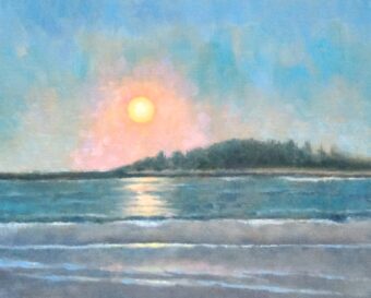 View artwork titled Moonrise Over Timber Island