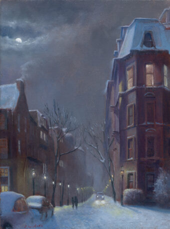 View artwork titled Moonlight on Beacon Hill