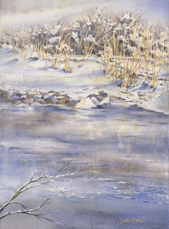 View artwork titled Winter Pond