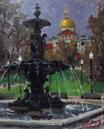 View artwork titled In Front of the State House