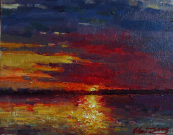 View artwork titled Charles River Sunset