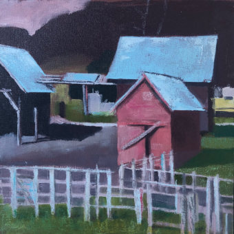 View artwork titled Circling the Barns