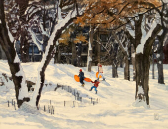 View artwork titled Sunny Slope, Central Park