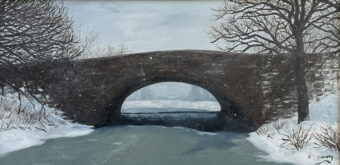 View artwork titled Snowy Muddy River