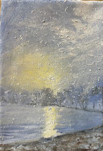 View artwork titled Sun through the snowflakes