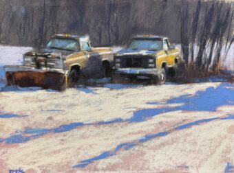 View artwork titled Two Trucks