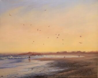 View artwork titled Orange Sherbet Shoreline
