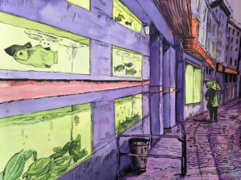 View artwork titled “Fish in the Wall”