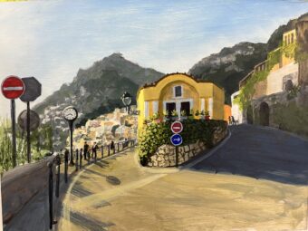 View artwork titled Waiting for the Right Bus, Positano