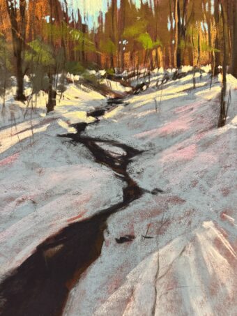 View artwork titled Winter Creek