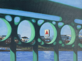 View artwork titled Green Rail – Red Triangle