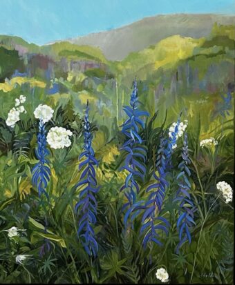 View artwork titled Monhegan Lupines