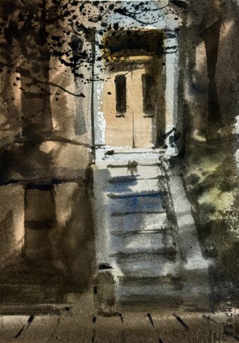 View artwork titled Sunlight on the Brownstone