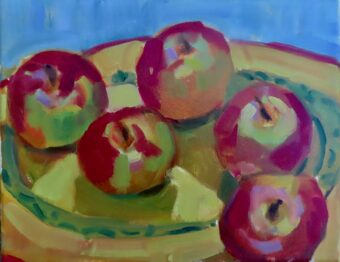 View artwork titled Apples on a Plate