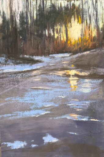 View artwork titled Icy Sundown