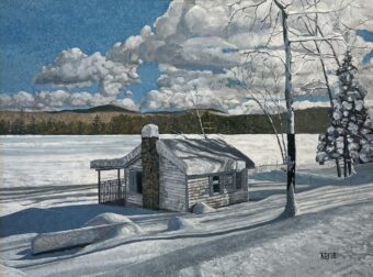 View artwork titled January – Reservoir Pond