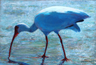 View artwork titled Ibis at Water’s Edge