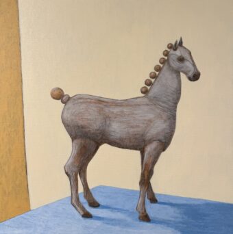 View artwork titled Painting of a Wooden Horse