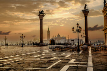 View artwork titled Piazza St Marco at Sunrise