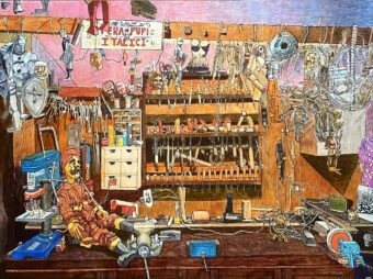 View artwork titled Puppet Master’s Workshop