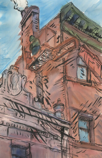 View artwork titled “Chimney Repair”