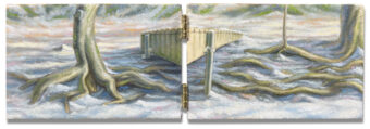 View artwork titled Tree study 110-Frozen Brook