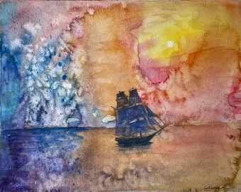 View artwork titled Sunset At Sea