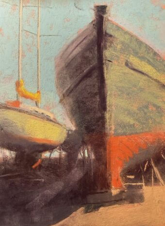 View artwork titled Gloucester Boatyard