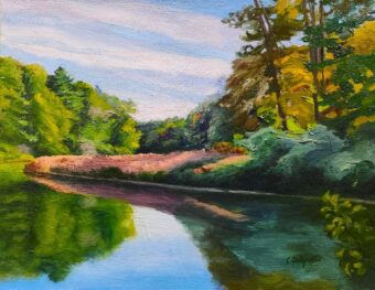 View artwork titled Fall on Lake Ripple