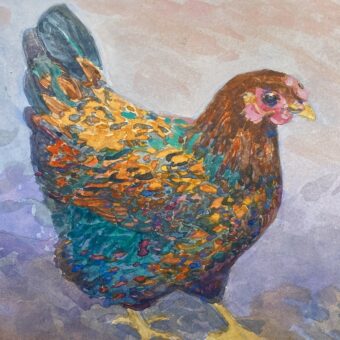 View artwork titled Golden Laced Wyandotte