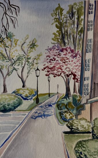 View artwork titled Spring in Cambridge