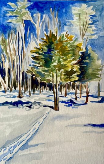 View artwork titled Winter in Vermont