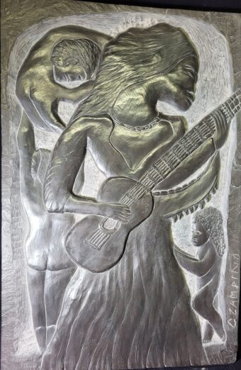 View artwork titled Guitarist and Her Muses