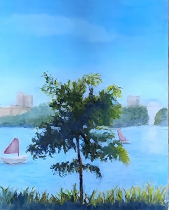 View artwork titled Charles River in Summer